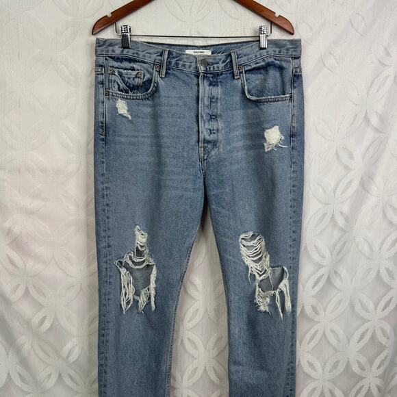 GRLFRND Karolina Button Fly Crop High-Rise Skinny Jean Plus Size 32 - Picture 13 of 13